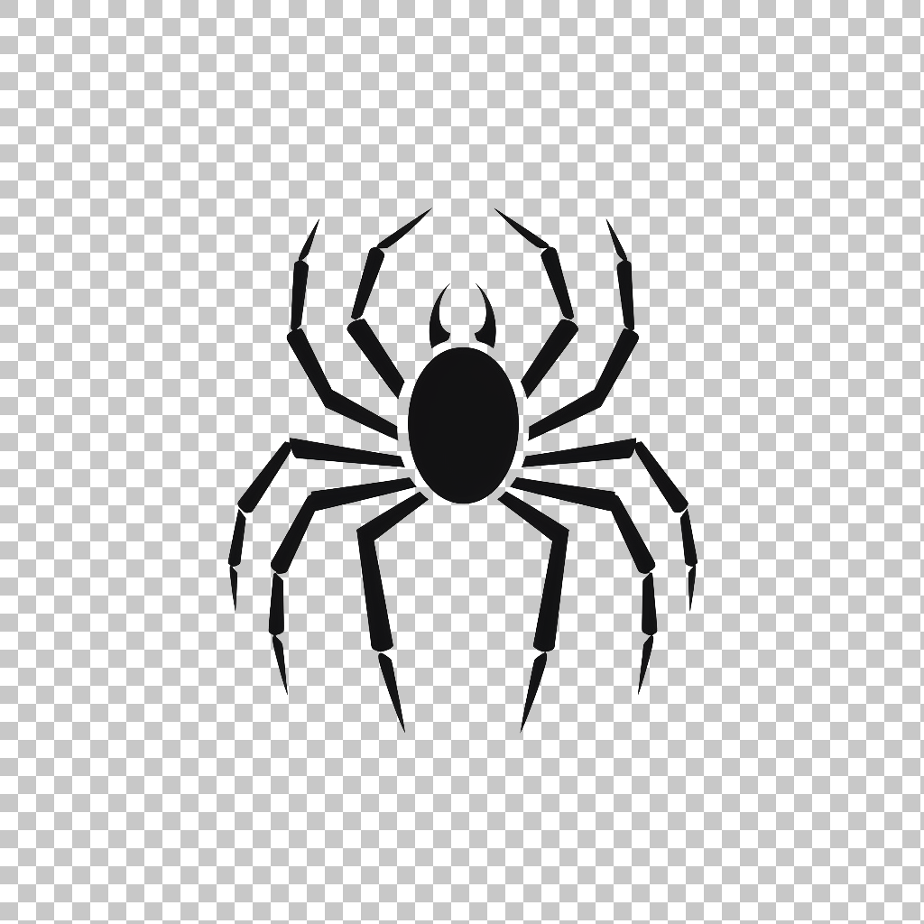 Spider Emoji Icon png, Arachnid Symbol, Web Illustration