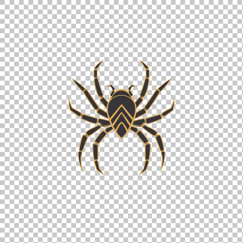 Spider Vector Icon png, Insect Symbol, Bug Illustration