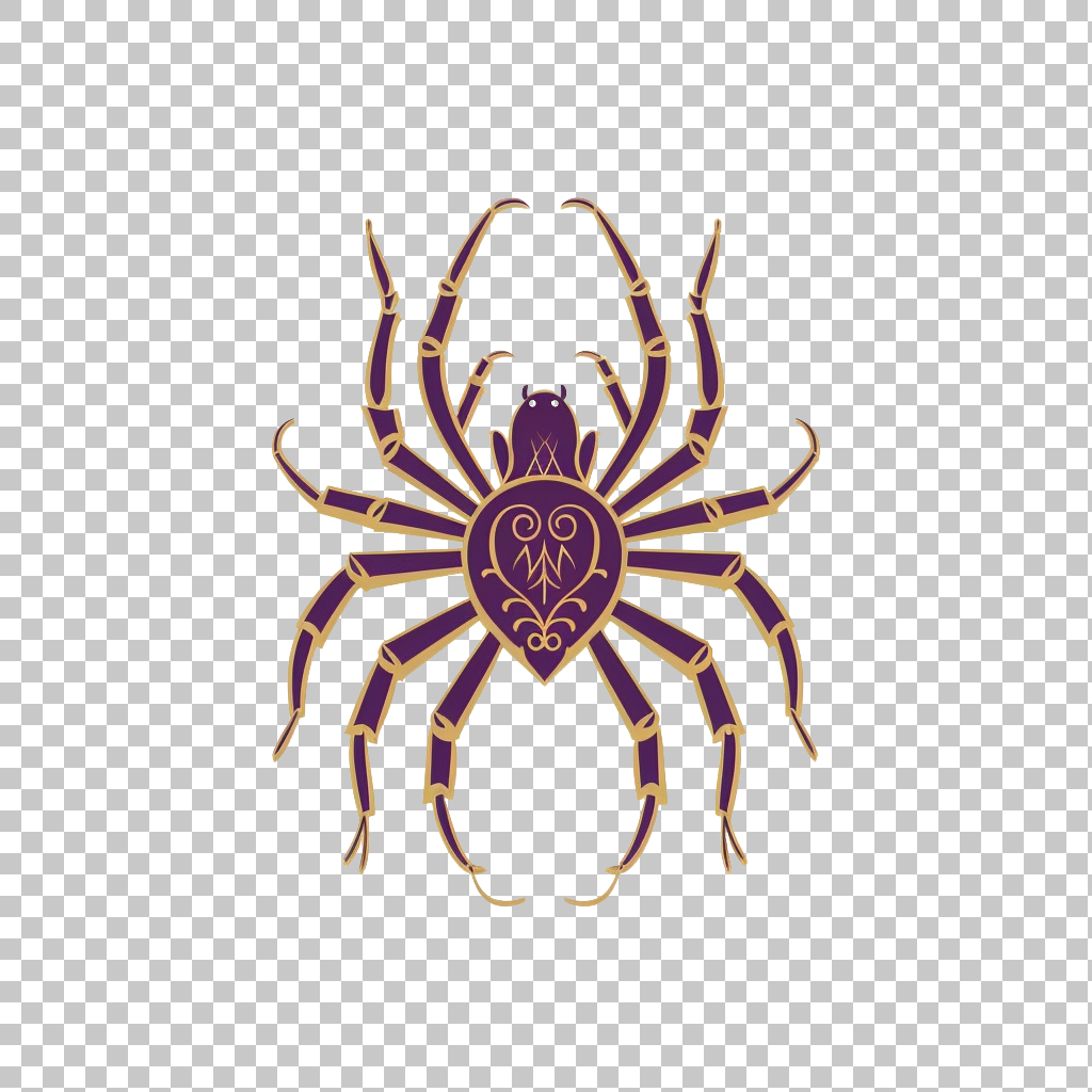 Brown Spider Icon png, Arachnid Symbol, Web Illustration