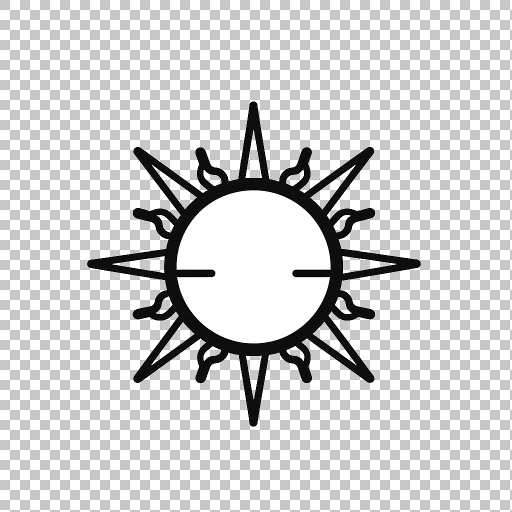 Sun Rays Icon png, Shining Symbol, Day Graphic
