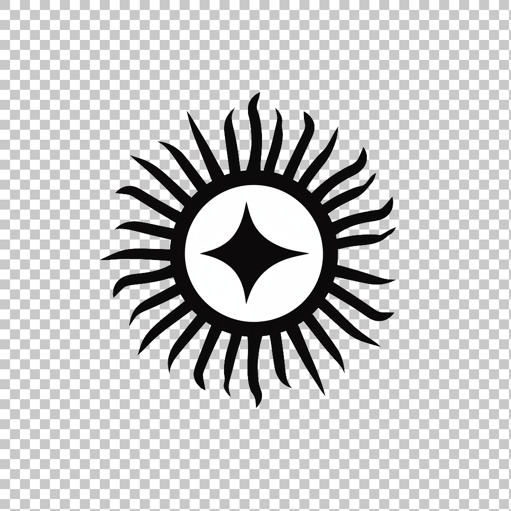 Sun Glyph Icon png, Glittering Sun, Day Design