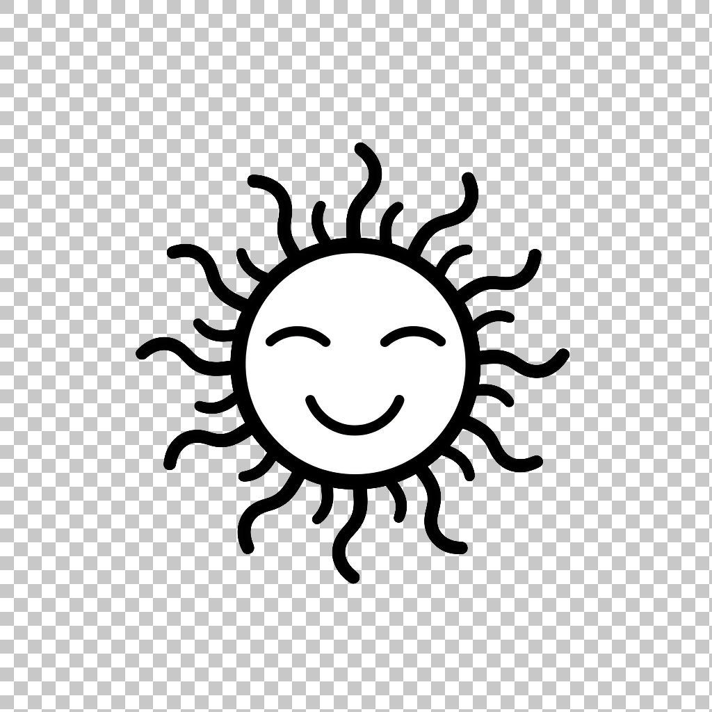 Sun Pattern Icon png, Bright Symbol, Day Illustration