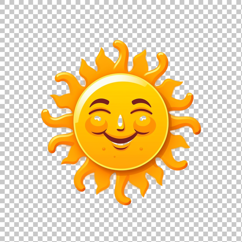 Sun Flat Icon png, Shining Symbol, Day Design