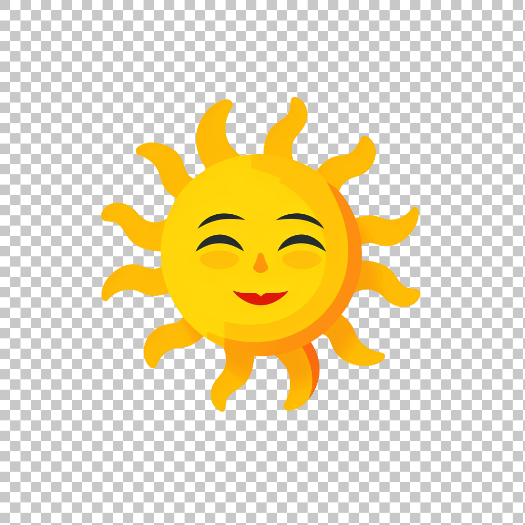 Sun Icon png, Sunny Symbol, Day Illustration