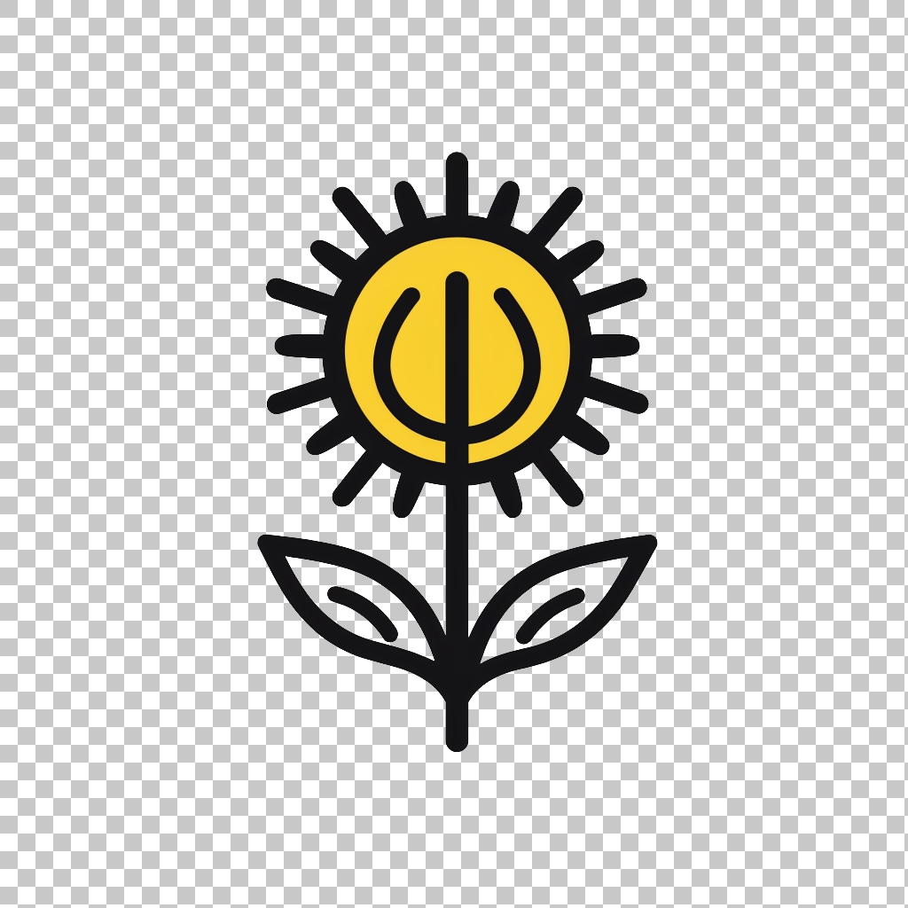 Sunflower Petals Icon png, Radiant Blossom, Daisy Illustration