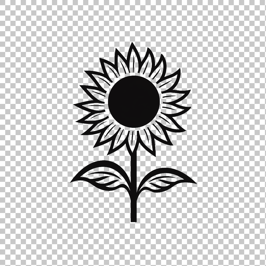 Sunflower Glyph Icon png, Colorful Bloom, Daisy Design