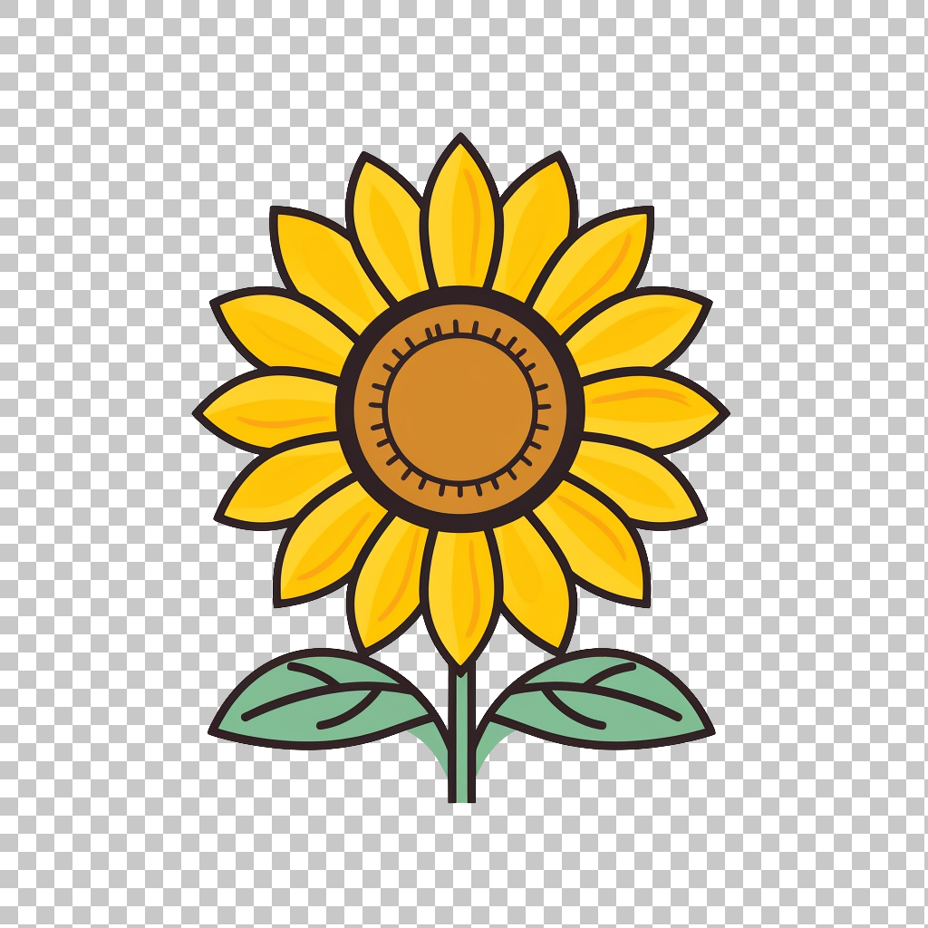 Sunflower Logo Icon png, Bright Floral Symbol, Daisy Branding