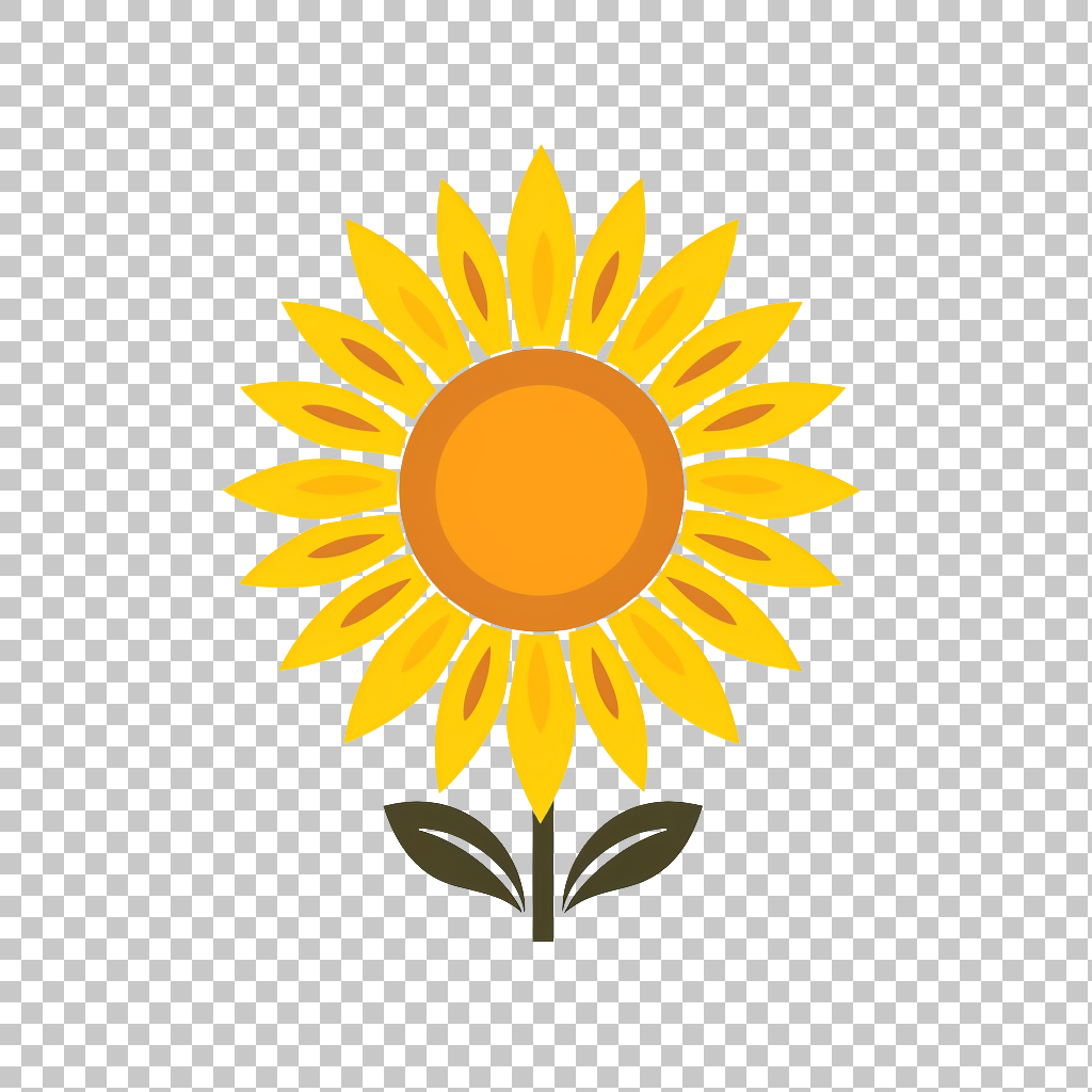 Sunflower Flat Icon png, Botanical Symbol, Petal Design