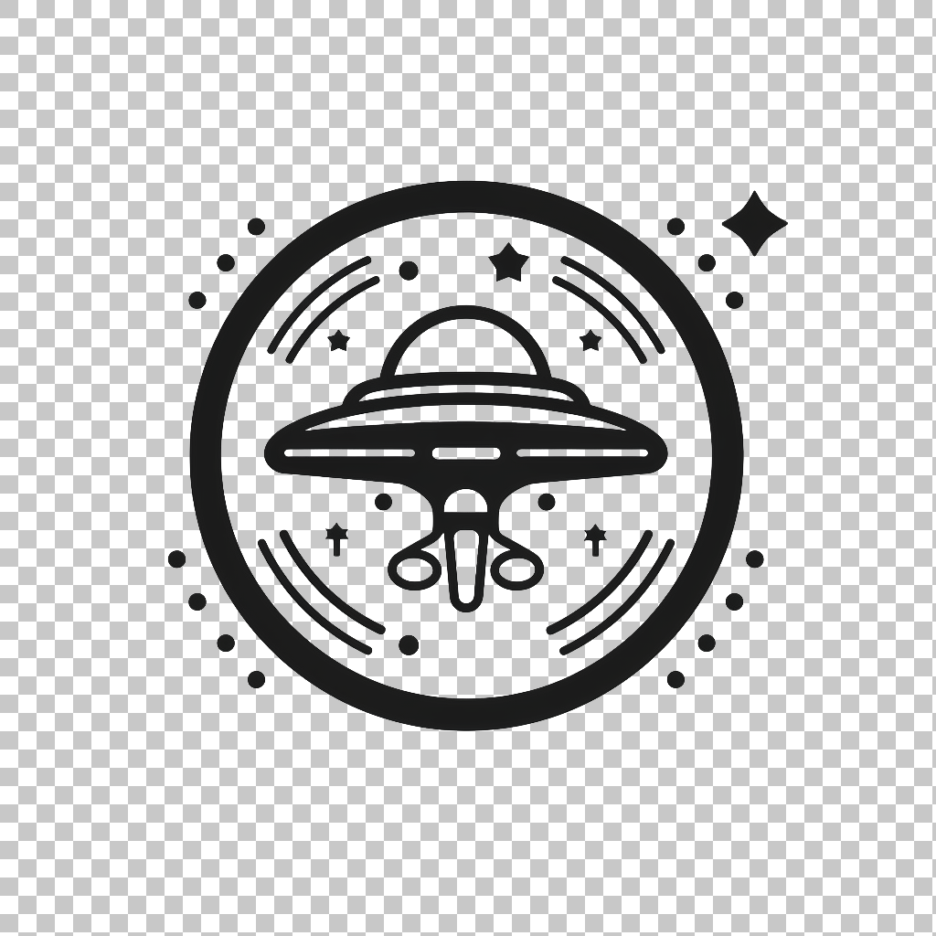 UFO Vector Icon png, UFO Illustration, Futuristic Craft
