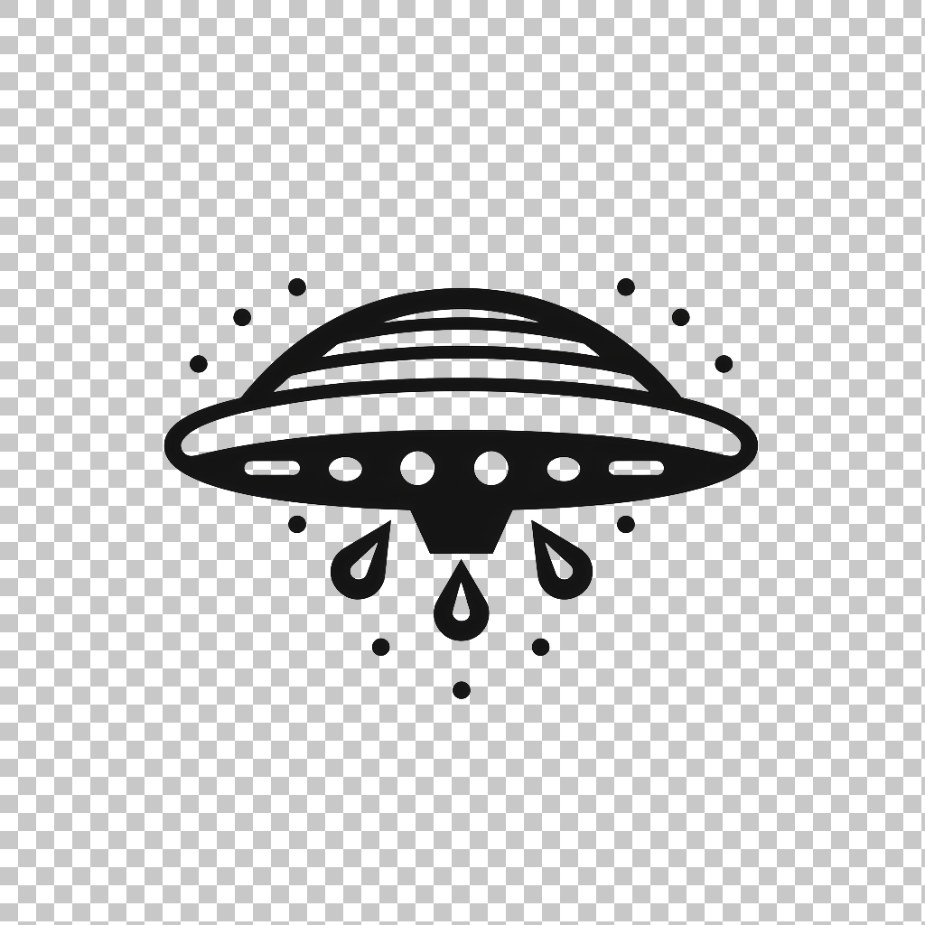 UFO Clipart Icon png, UFO Graphic, Alien Craft Symbol