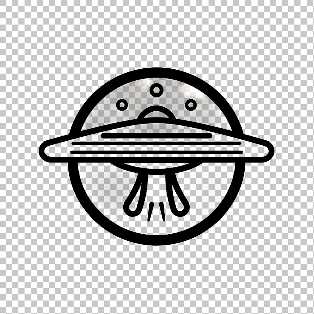 UFO Graphic Icon png, UFO Illustration, Spacecraft Symbol
