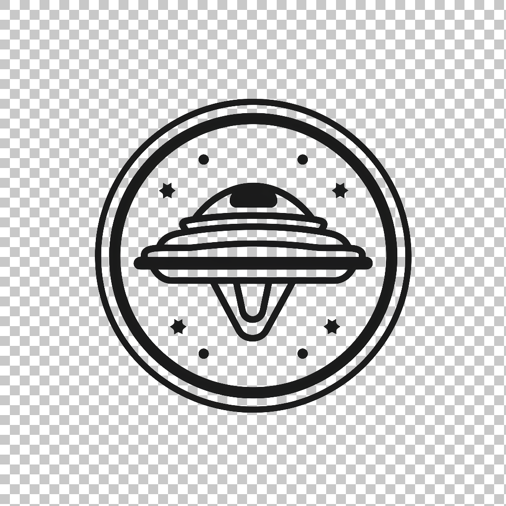 UFO Graphic Icon png, UFO Illustration, Spacecraft Symbol