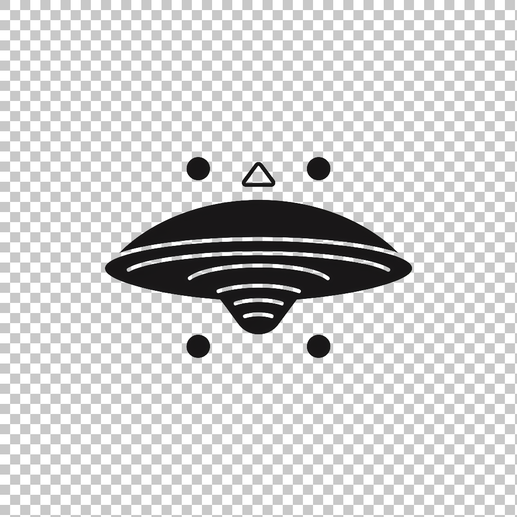 UFO Logo Icon png, UFO Graphic, Extraterrestrial Symbol