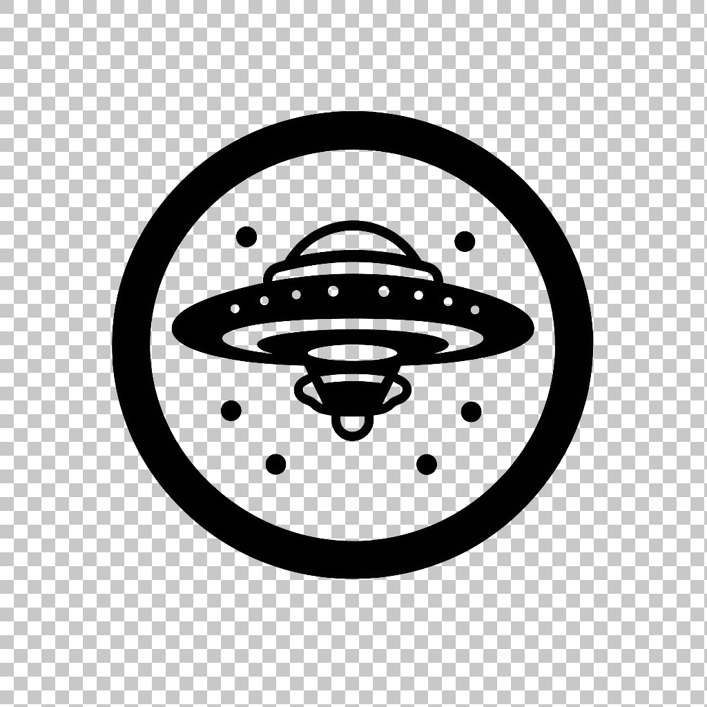 UFO Design Icon png, UFO Graphic, Spaceship Symbol
