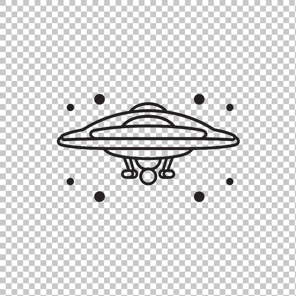 UFO Symbolism Icon png, UFO Graphic, Extraterrestrial Symbol