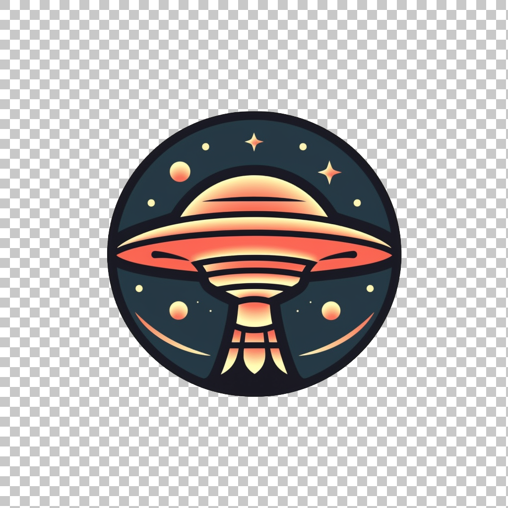 UFO Spacecraft Icon png, UFO Graphic, Extraterrestrial Symbol