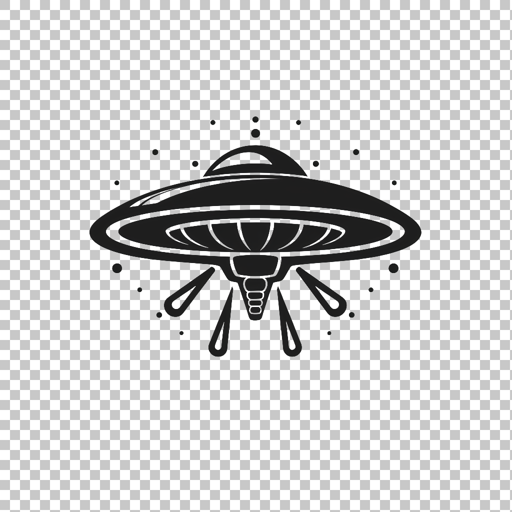 UFO Alien Icon png, UFO Graphic, Flying Saucer Symbol