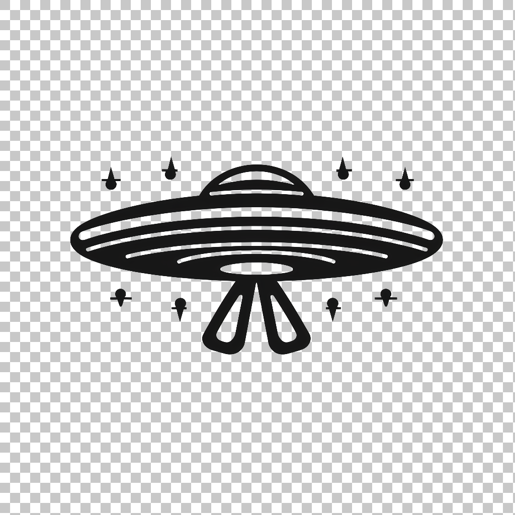 UFO Spaceship Icon png, UFO Graphic, Extraterrestrial Symbol