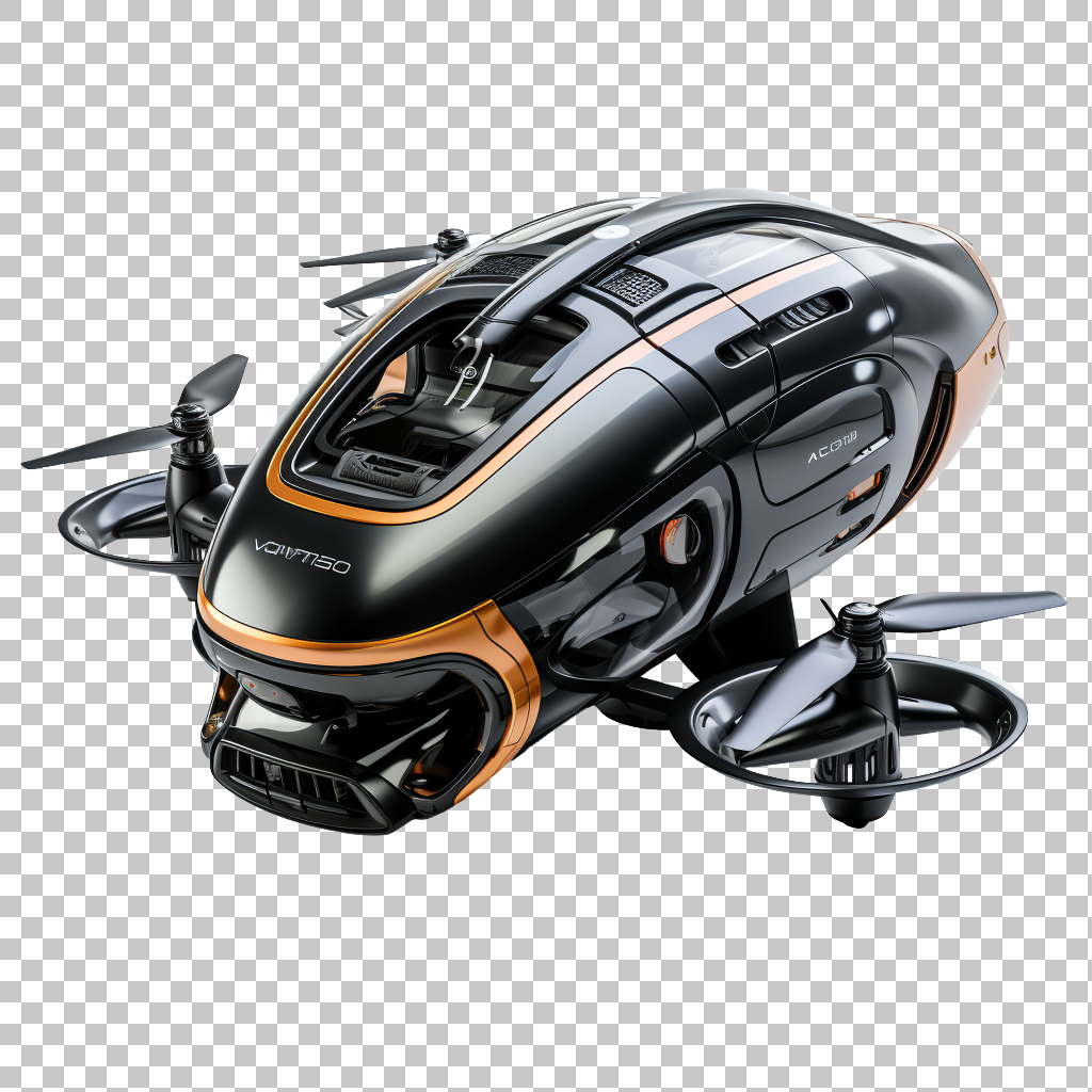 Passenger Drone png, Air Taxi, Passenger Transport