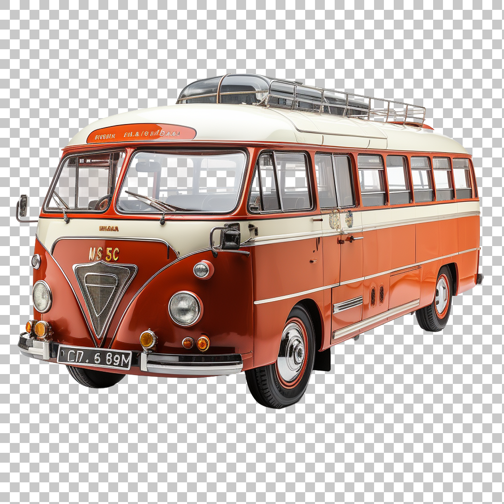 Vintage Bus png, Classic Bus Tour, Nostalgic Ride

