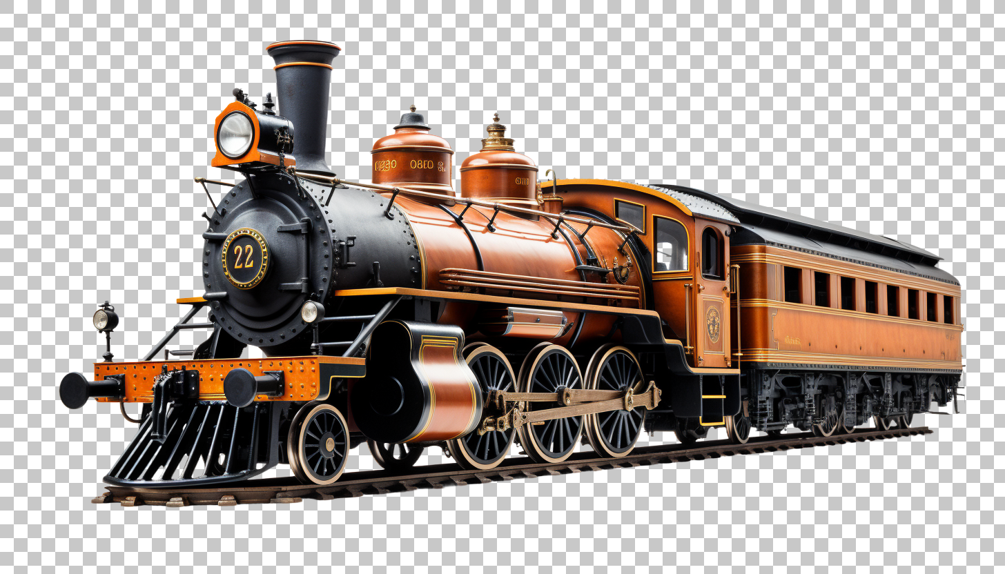 Historic Train png, Old-fashioned Rail Transport, Vintage
