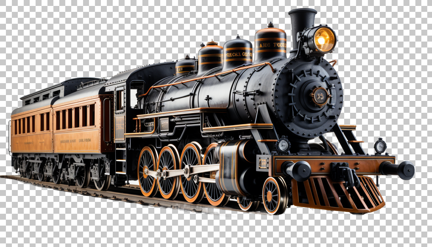 Vintage Train png, Classic Railway Illustration, Nostalgia