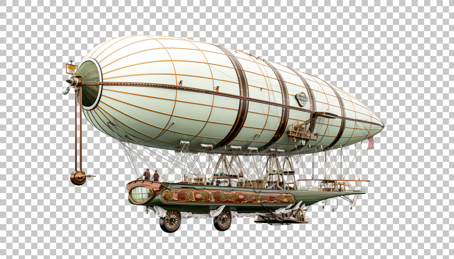 Aerial Airship png, Zeppelin Balloon, Flying Machine
