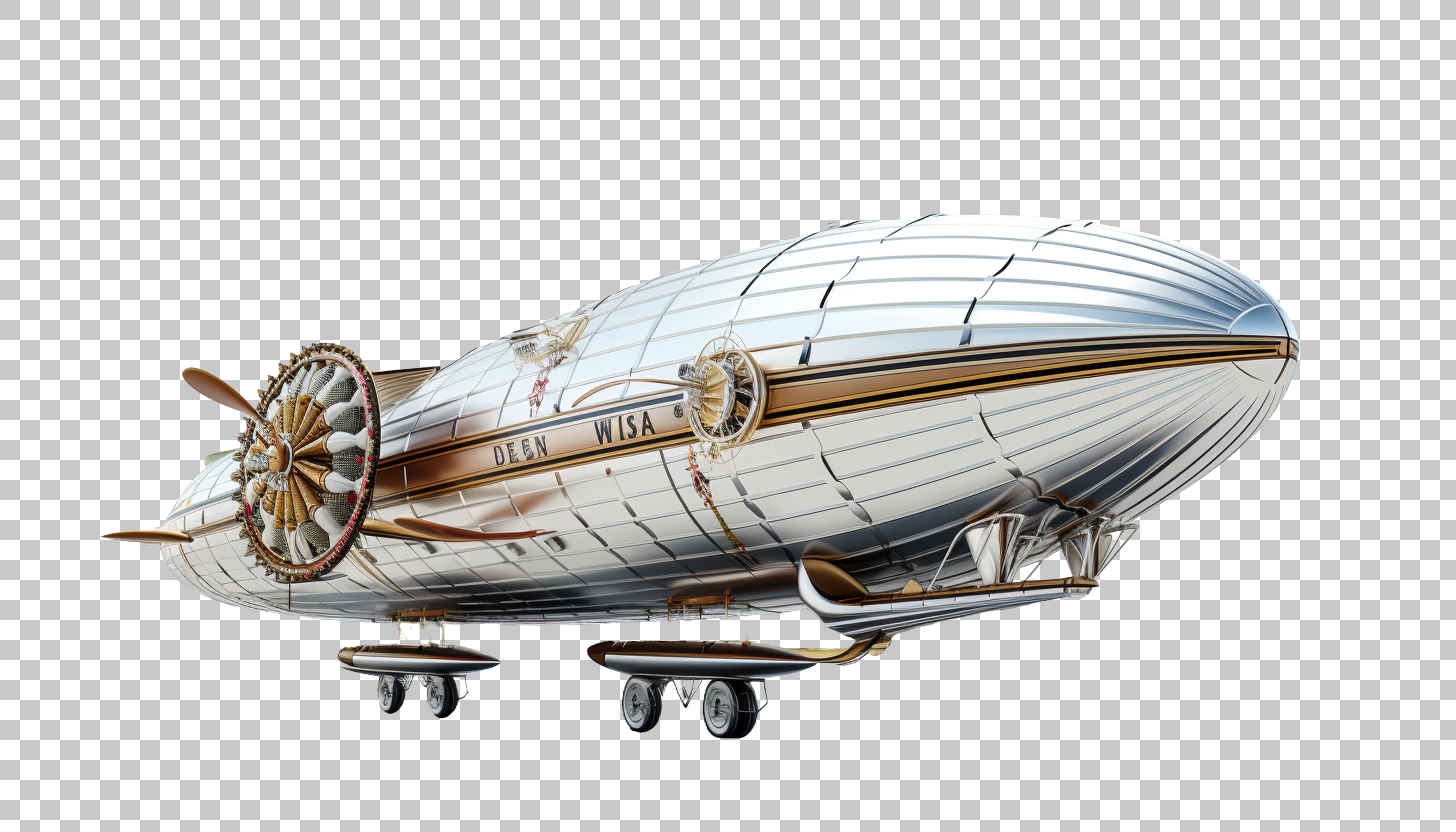 Dirigible Balloon png, Zeppelin Airship, Flying Craft