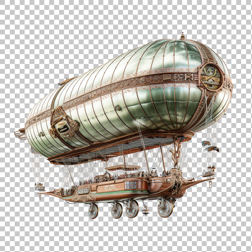 Airship Travel png, Dirigible, Passenger Flight