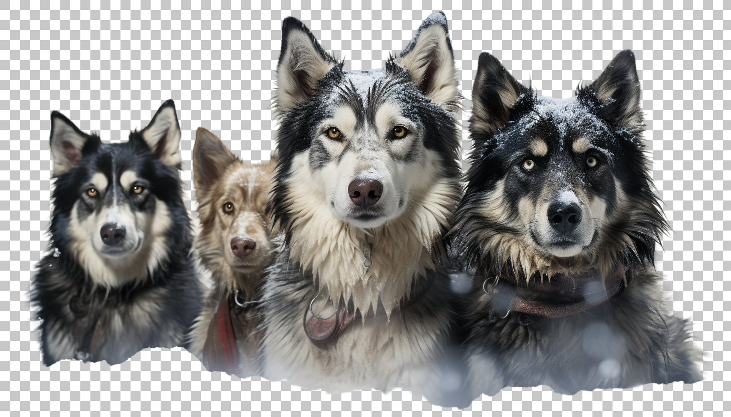 Alaskan Dog Sled png, Snow Travel, Winter Adventure