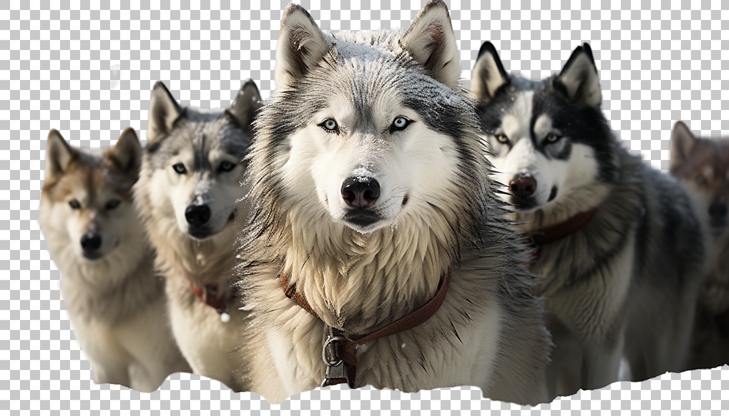 Mushing Sled png, Dog Team, Snow Expedition