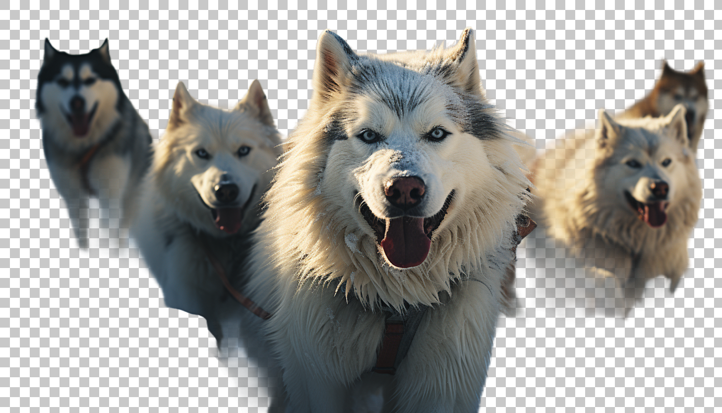 Sled Dogs Racing png, Arctic Adventure, Winter Sport