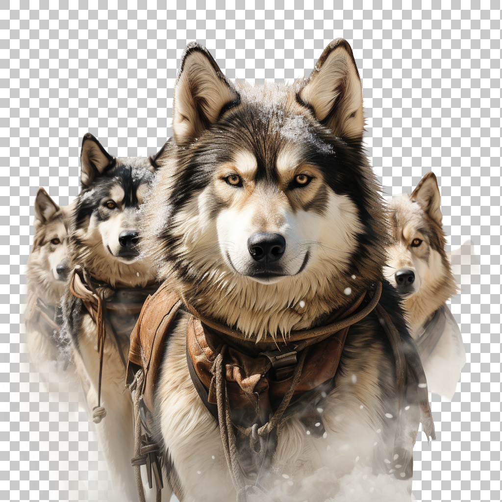 Snow Dogsled png, Arctic Expedition, Winter Travel