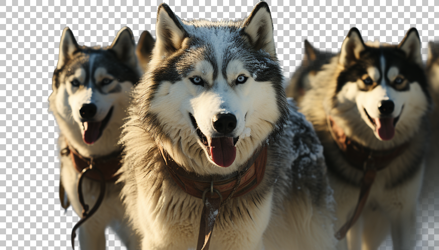 Arctic Dog Team png, Snow Travel, Winter Expedition