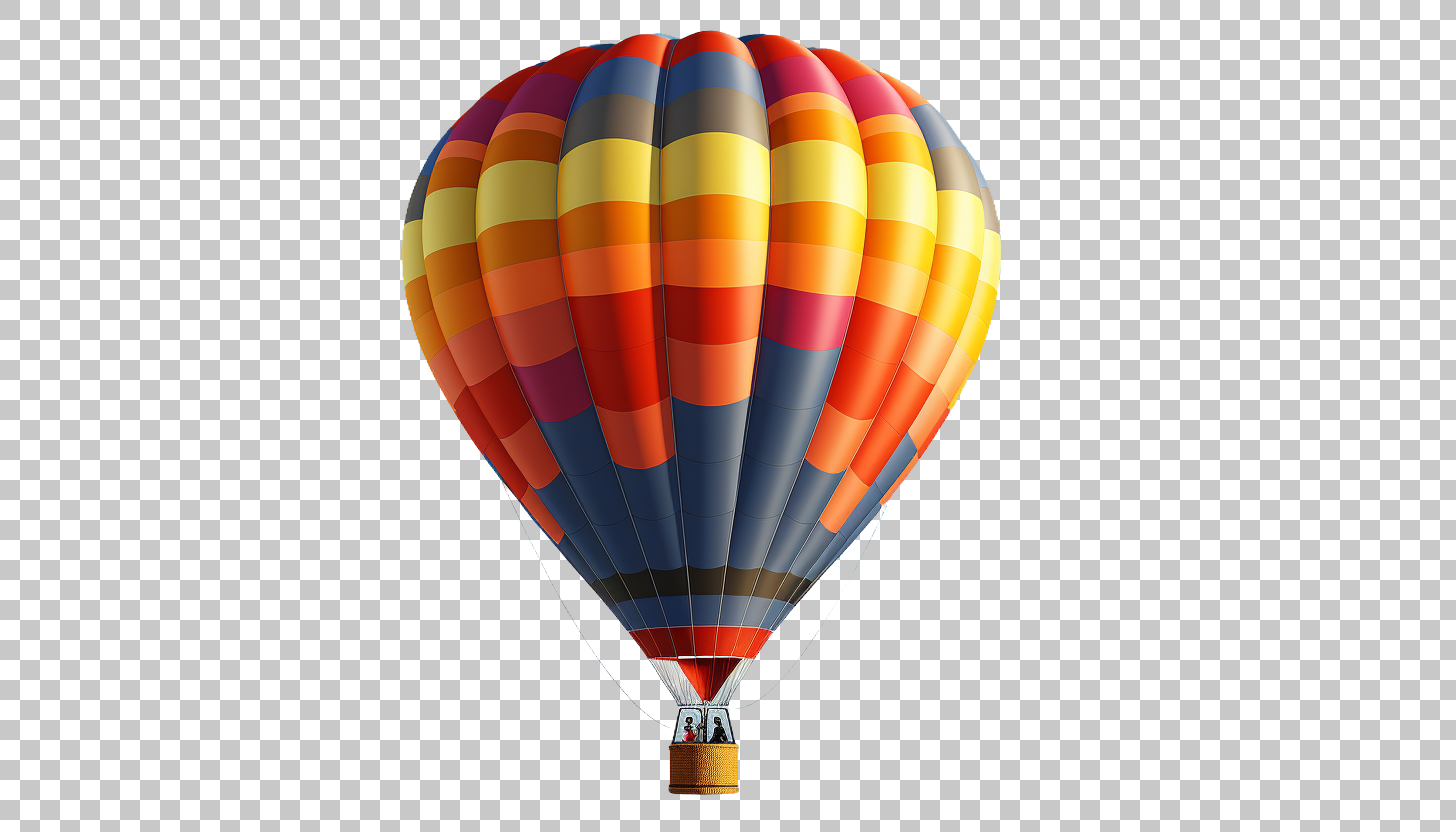 Hot Air Balloon Flight png, Floating Adventure, Air Travel
