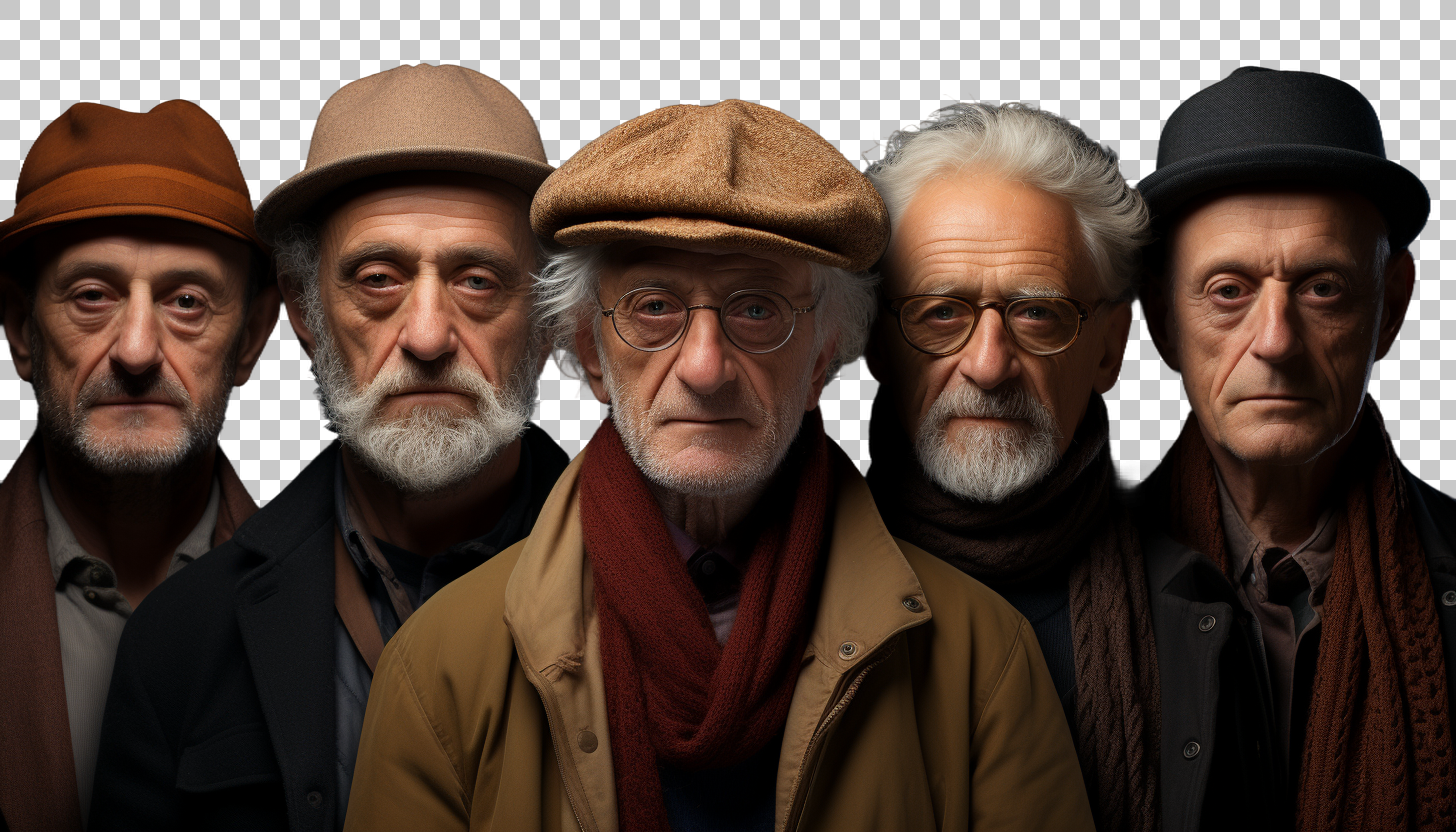 Close-Up Portrait of Senior Italian Man png, Elderly Male Headshot, Wisdom