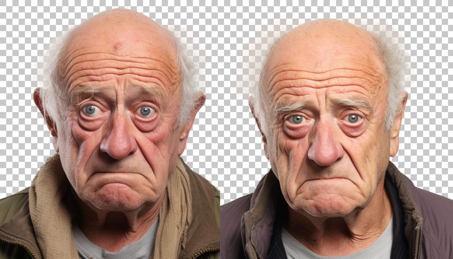 Italian Elderly Man Portrait png, Senior Male Headshot, Confidence