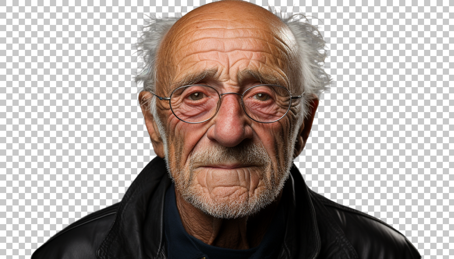 Italian Senior Male Portrait png, Elderly Man Headshot, Confidence