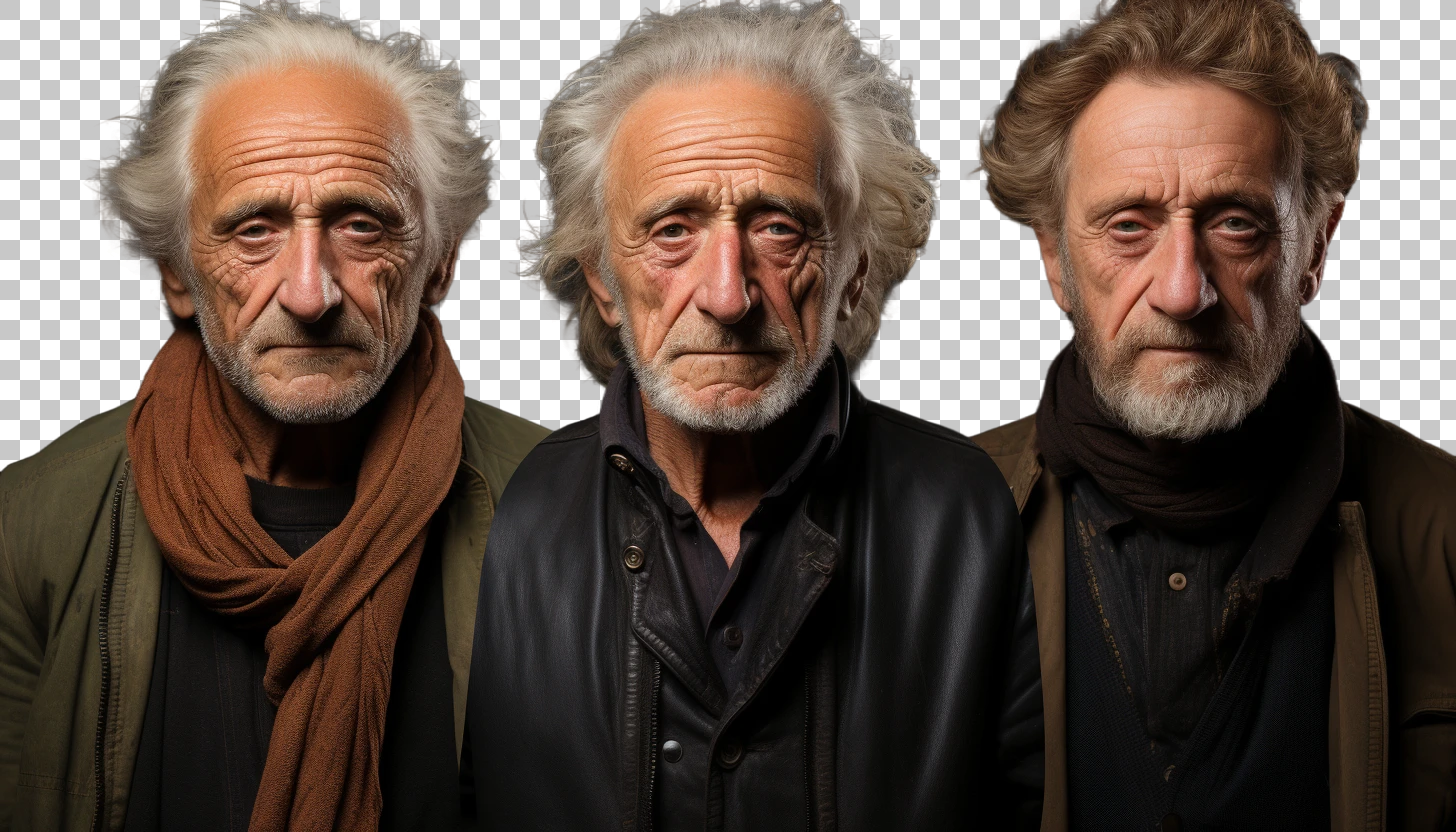 Close-Up of Elderly Italian Man png, Senior Male Portrait, Wisdom