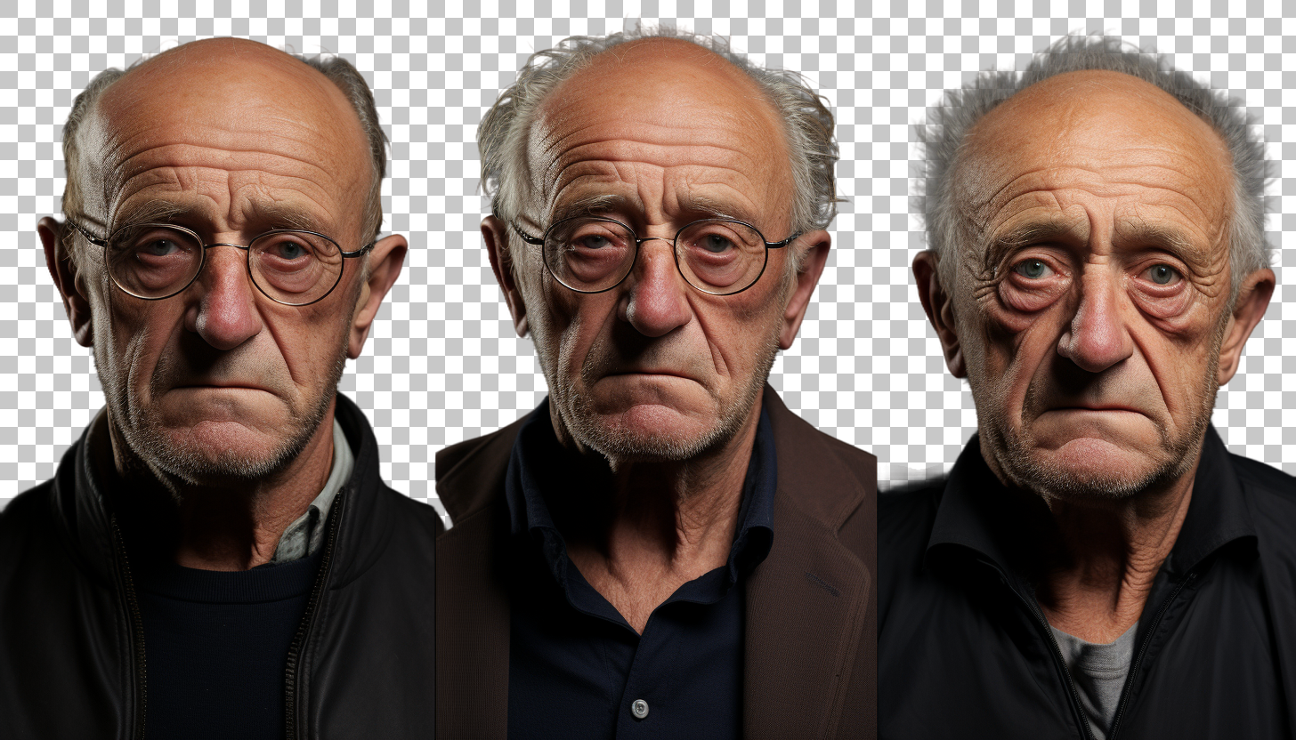 Close-Up of Italian Senior Man png, Mature Male Headshot, Wisdom