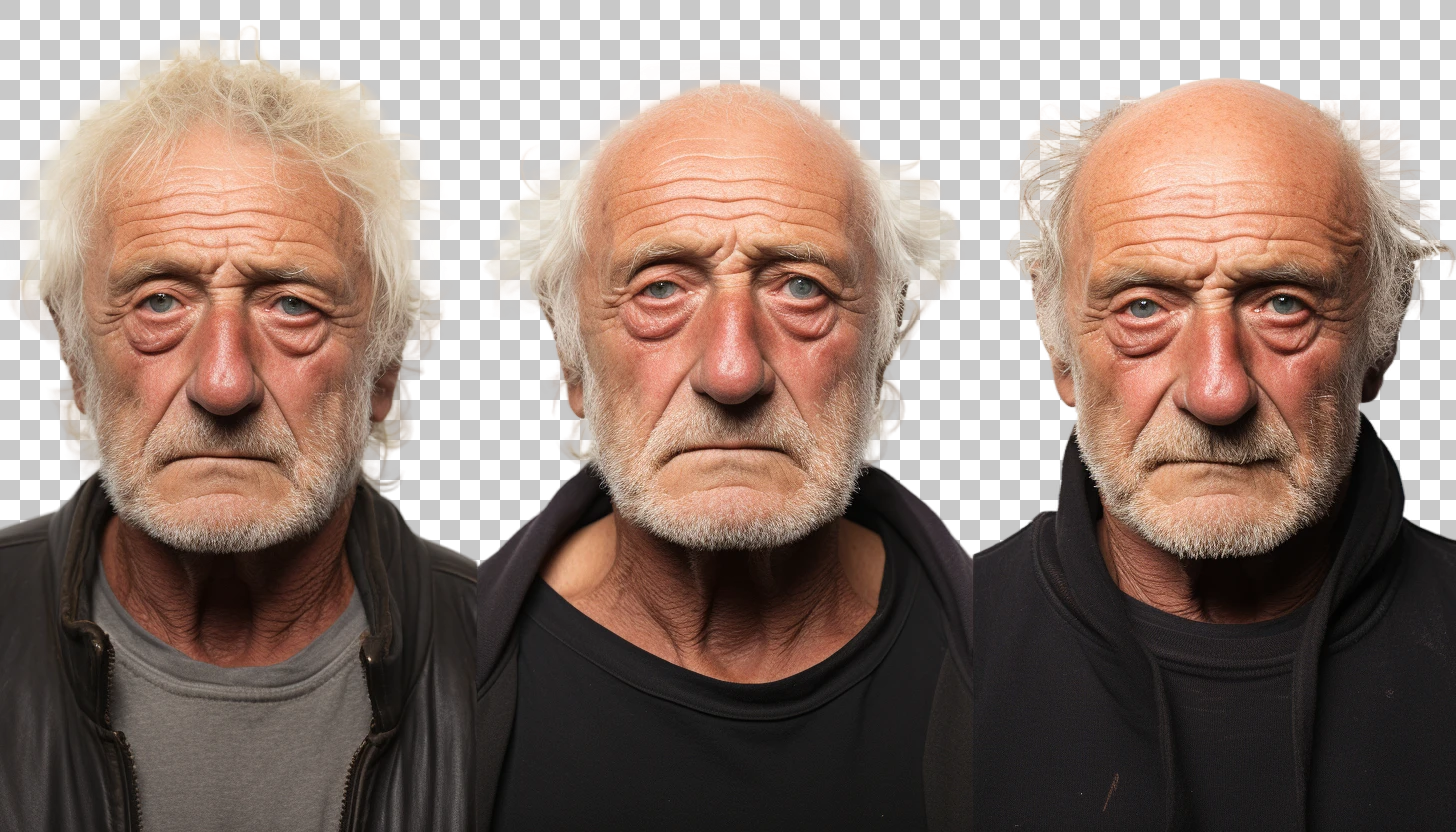 Elderly Italian Man Portrait png, Senior Male Close-Up, Confidence