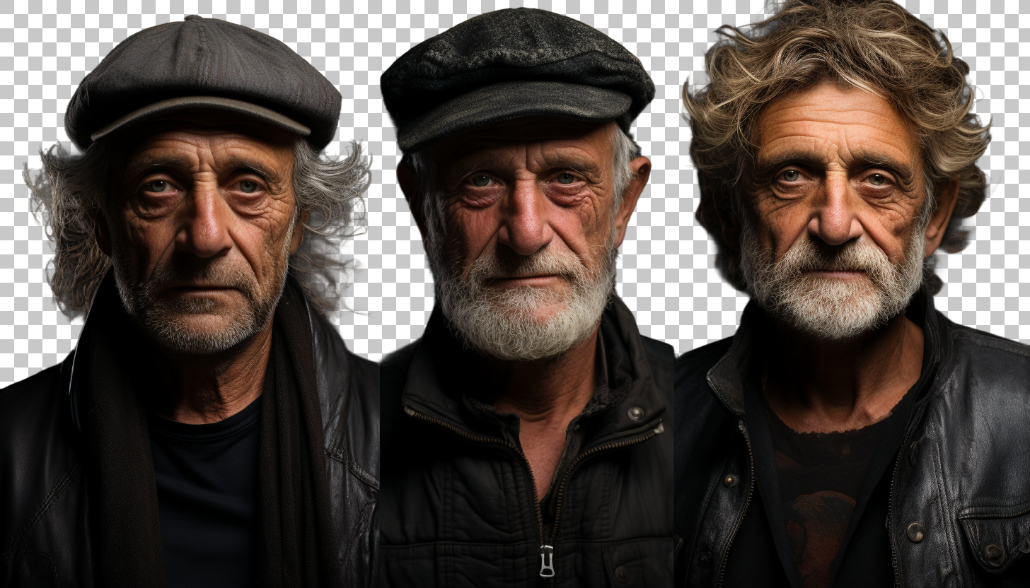 Italian Elderly Man Headshot png, Senior Male Portrait, Experience