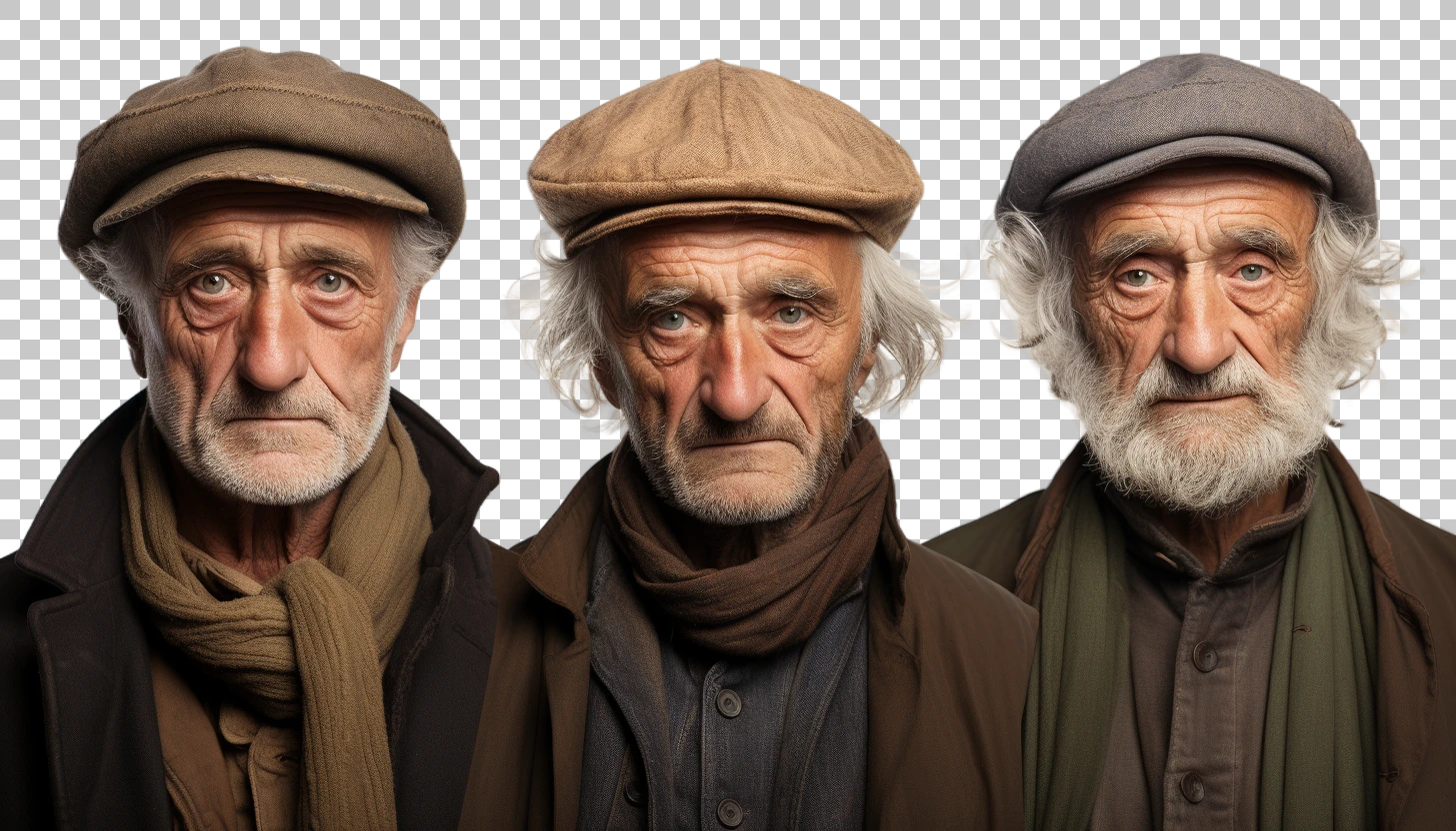 Italian Senior Man Close-Up Portrait png, Elderly Male Headshot, Confidence
