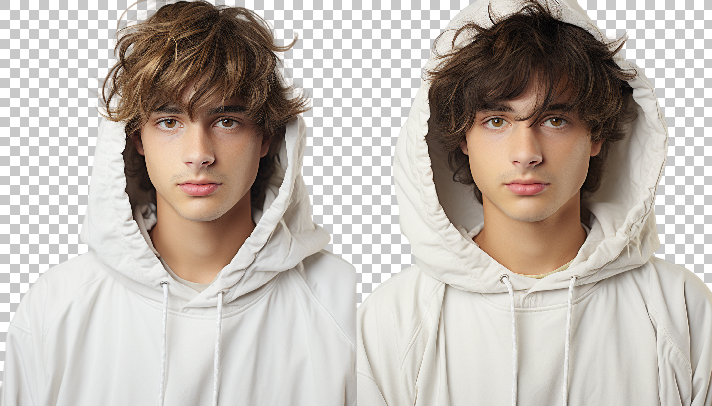 Youthful French Teen Boy png, Adolescent Male Portrait, Vibrant
