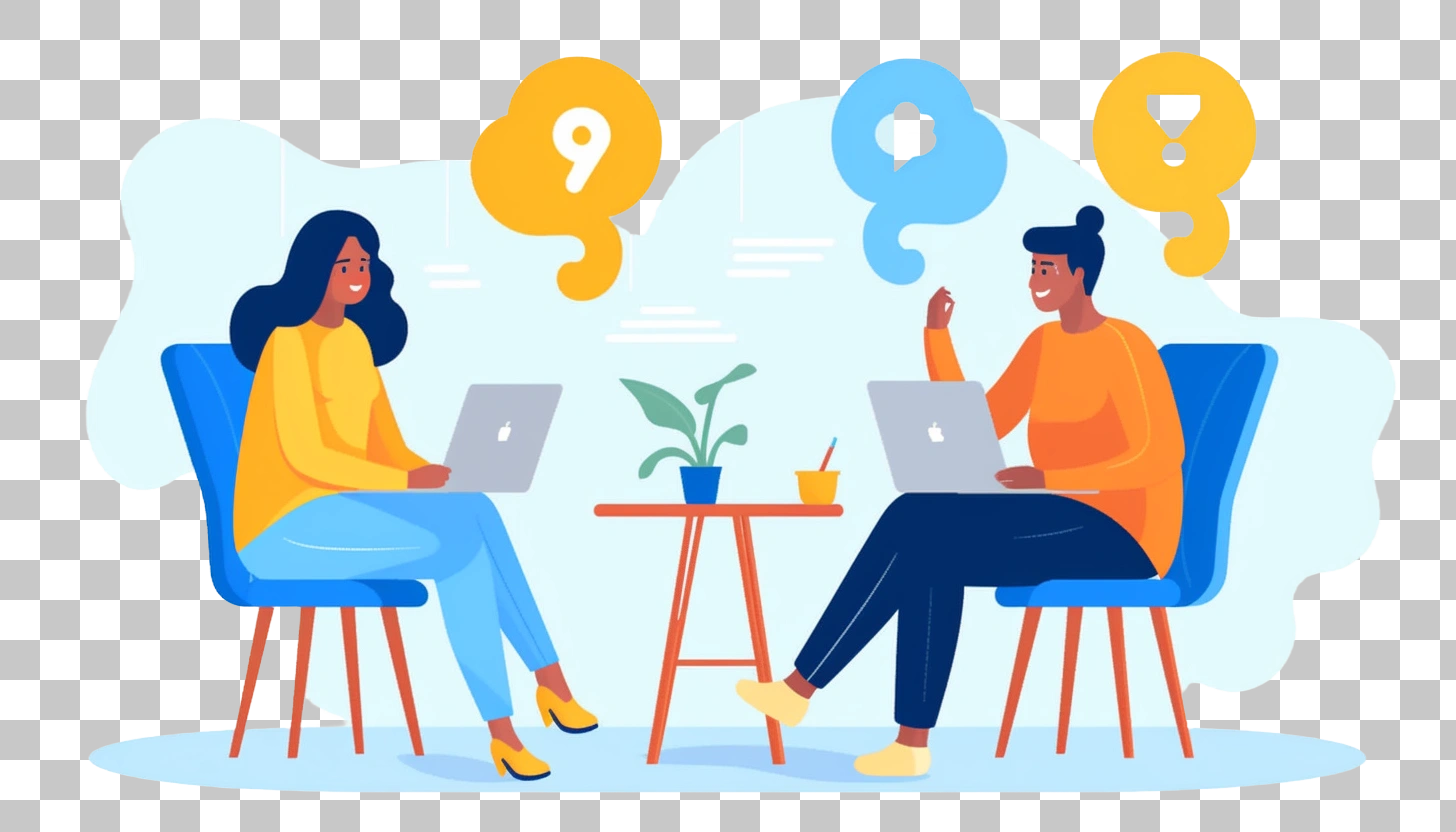 Two People Working on Laptops in Office Setting