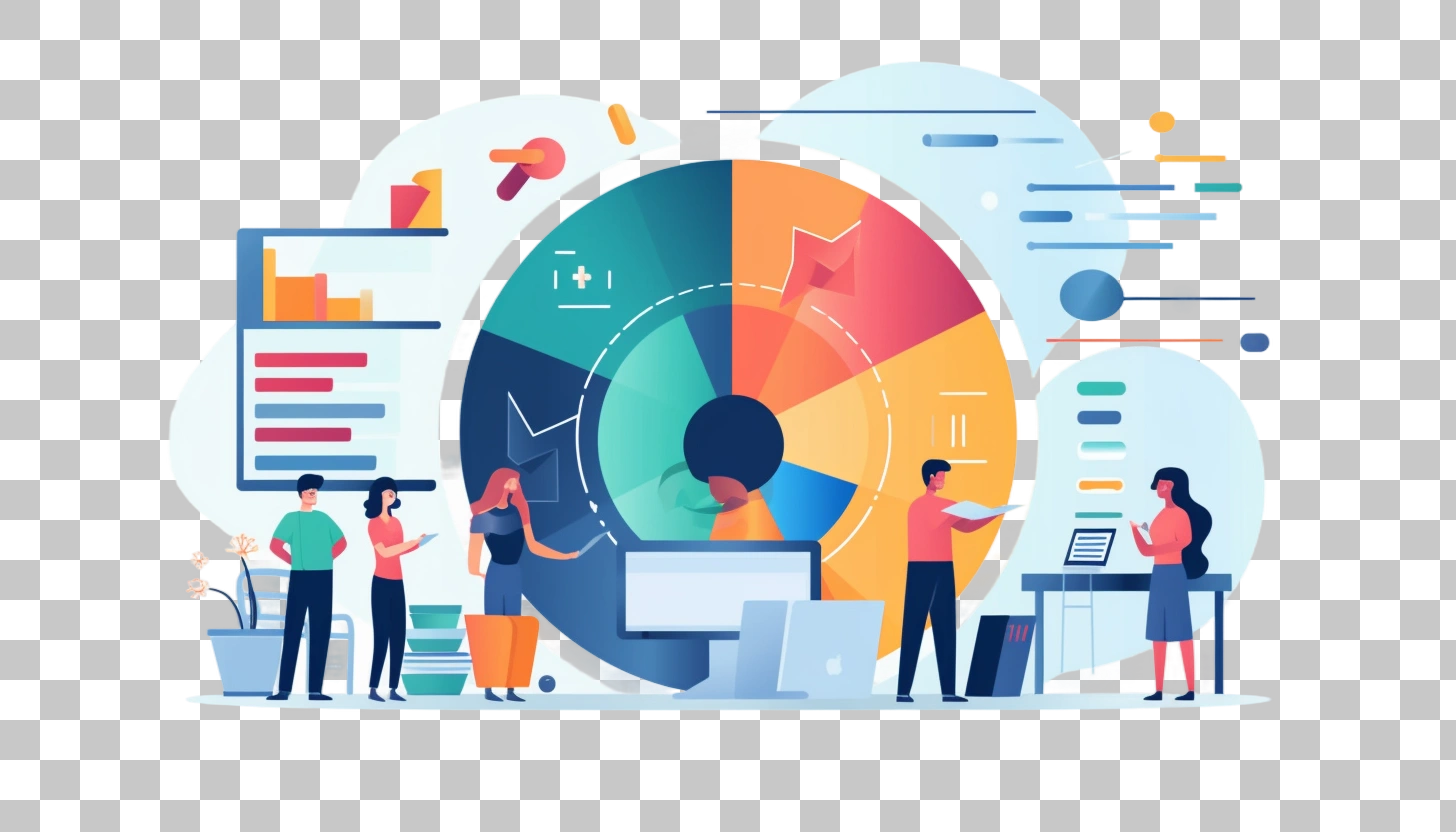 Data Analysis Team Collaboration Charts Graphs