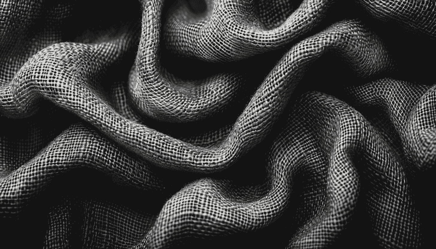 Black and White Textured Fabric Close-Up
