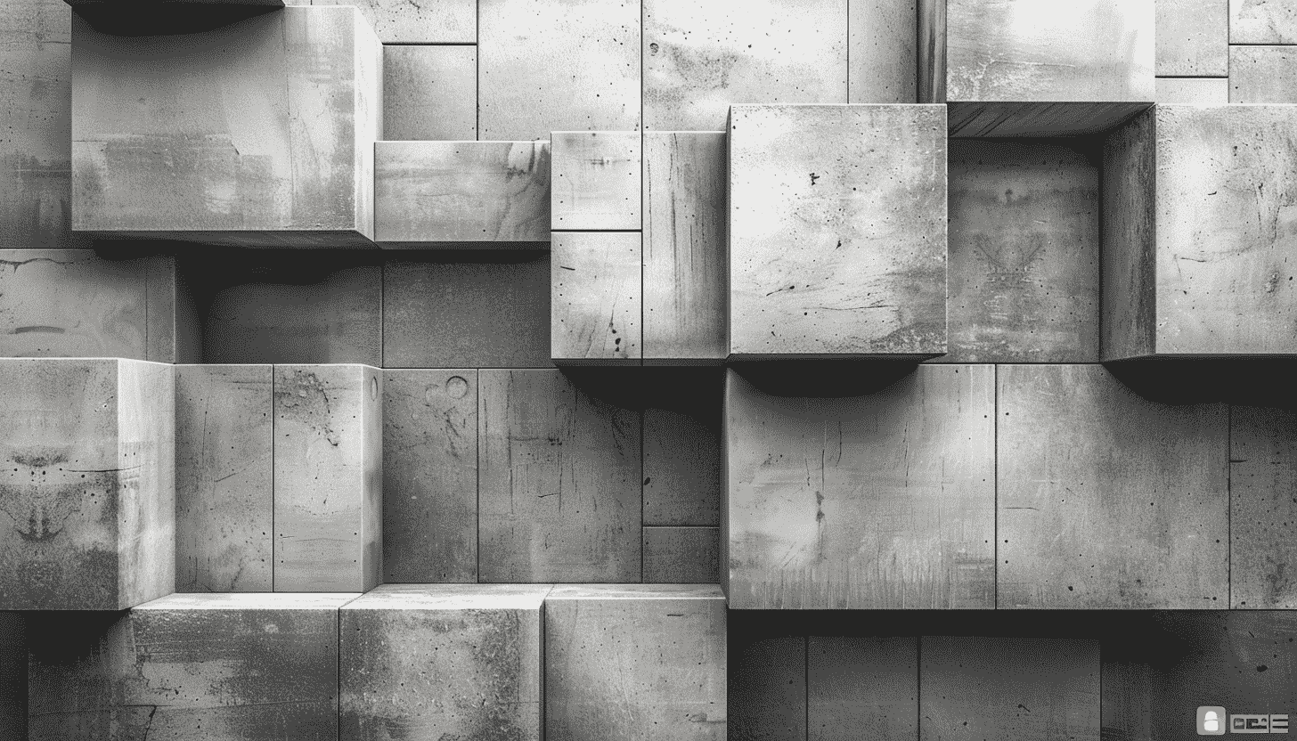 Abstract Concrete Block Wall Texture Background