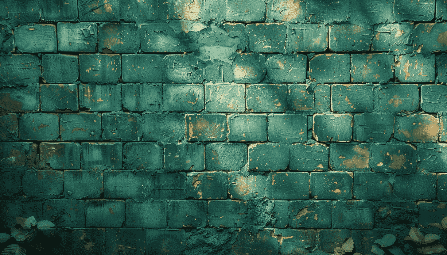 Green Brick Wall Texture Background Pattern