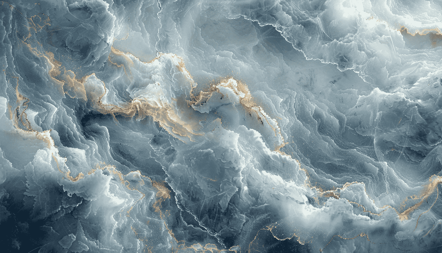 Abstract Blue and Gold Marble Texture Background